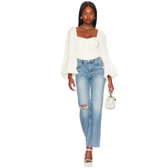 For Love & Lemons Janet Corset Top Ivory White - NEW - Picture 7 of 8